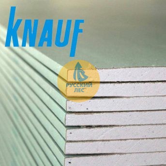 Гипсокартон ГКЛ Влагостойкий 2000*1200*12,5мм "Кнауф" (52л/уп) (двухметровый)