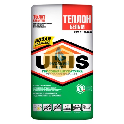 Штукатурка энергосберегающая Теплон белый Unis (Юнис)