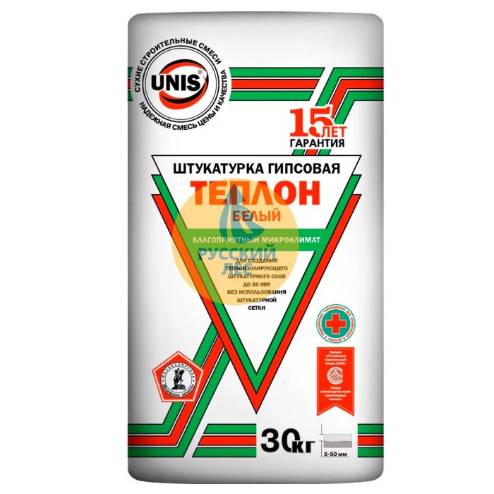 Штукатурка энергосберегающая Теплон белый Unis (Юнис)