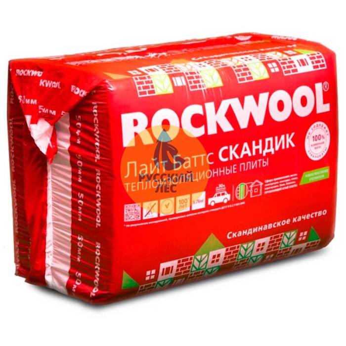 Rockwool (Роквул) ЛАЙТ БАТТС Скандик 100мм