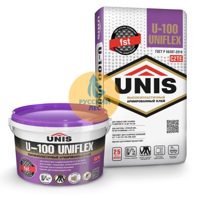 Клей эластичный UNIFLEX U-100 (25кг) Unis Юнис