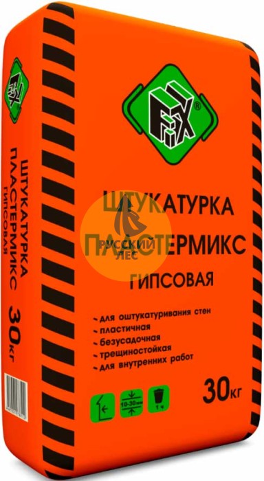 Штукатурка гипсовая белая ПластерМикс Fix 30 кг 40шт/под