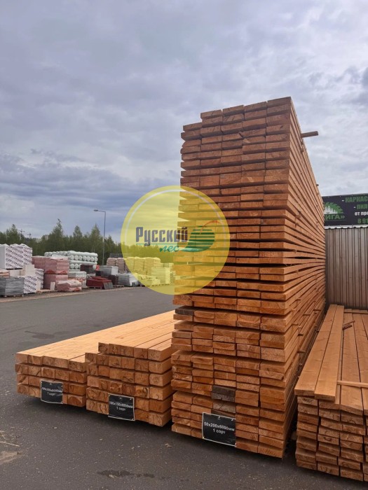 Обрезная доска лиственница  25x150x6м 