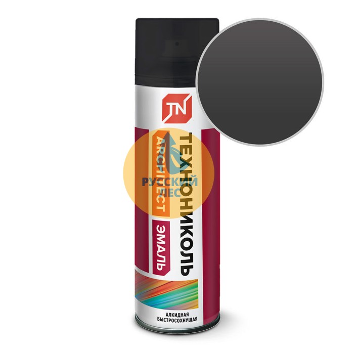Эмаль аэрозольная ТЕХНОНИКОЛЬ, черная матовая 9005М