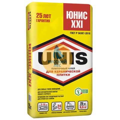 ЮНИС XXI смесь сухая клеевая (25кг) (48шт/под)