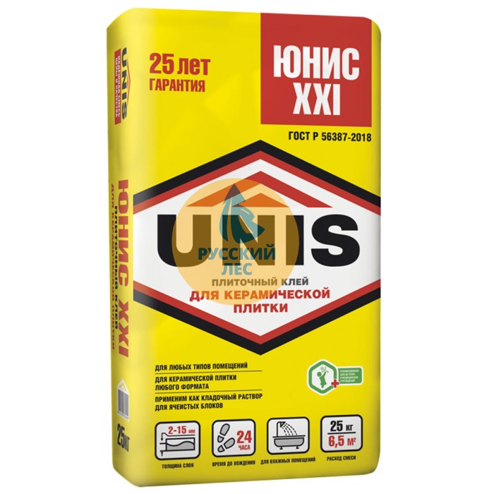 ЮНИС XXI смесь сухая клеевая (25кг) (48шт/под)